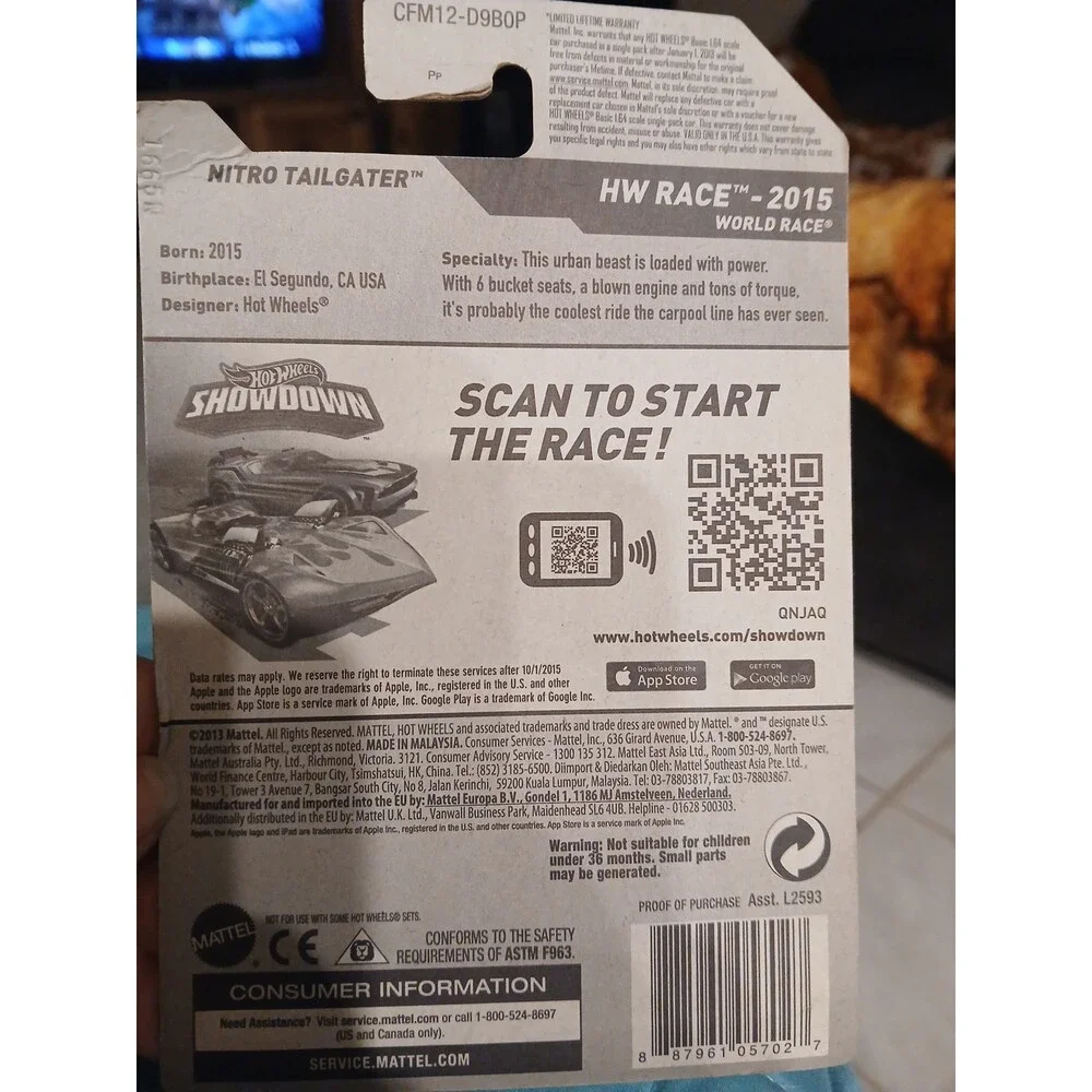 Hot Wheels 2015 HW Race Nitro Tailgater MOC